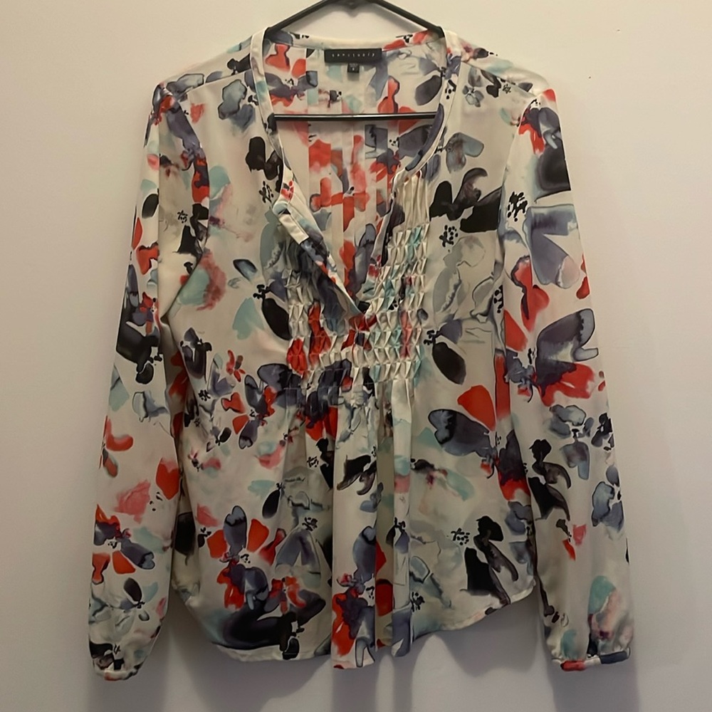 NWOT Sanctuary watercolor floral top